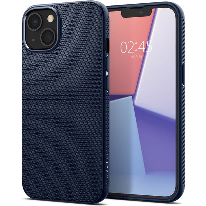 Spigen Liquid Air Apple iPhone 13 Hoesje Flexibele Back Cover Blauw