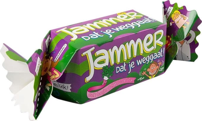 Kado/Snoepverpakking Fun - Jammer dat je weggaat