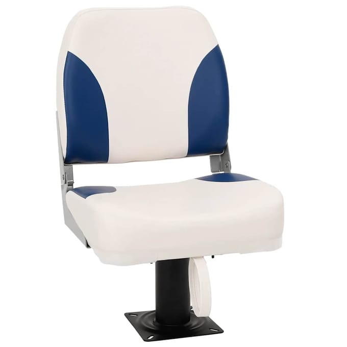 vidaXL - Bootstoel - 1 - set - inklapbaar - 41x36x48 - cm - blauw - en - wit