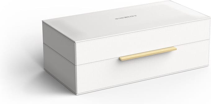 Multifunctionele box - BROWNIE BOX S, wit/goud.