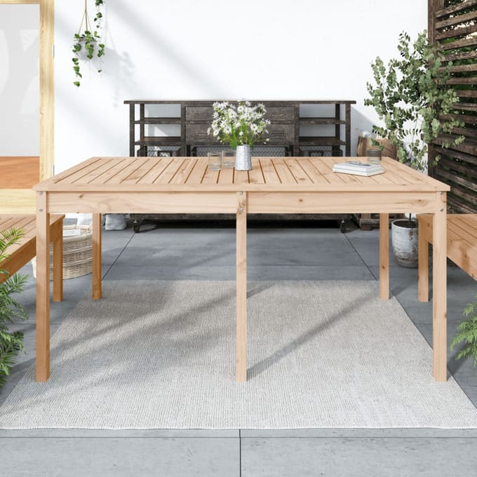 vidaXL - Tuintafel - 159,5x82,5x76 - cm - massief - grenenhout