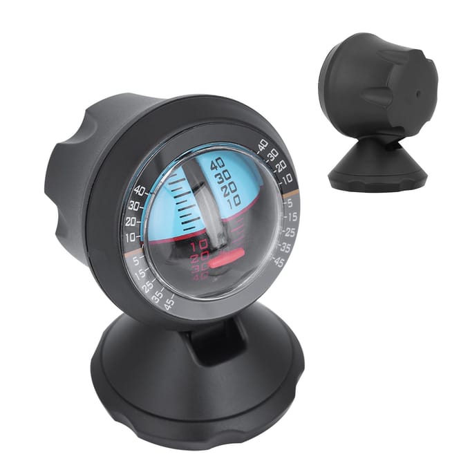 Hoek Helling Kanteling Indicator Waterpas Meter Helling Balancer Vinder Gereedschap Voor Auto Voertuig zwart