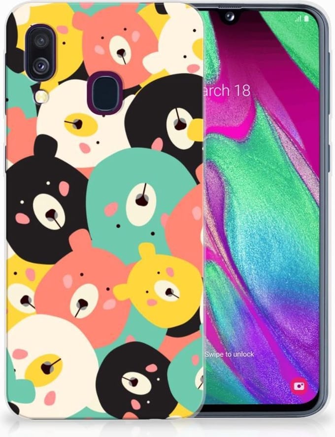 Samsung Galaxy A40 Telefoonhoesje met Naam Bears
