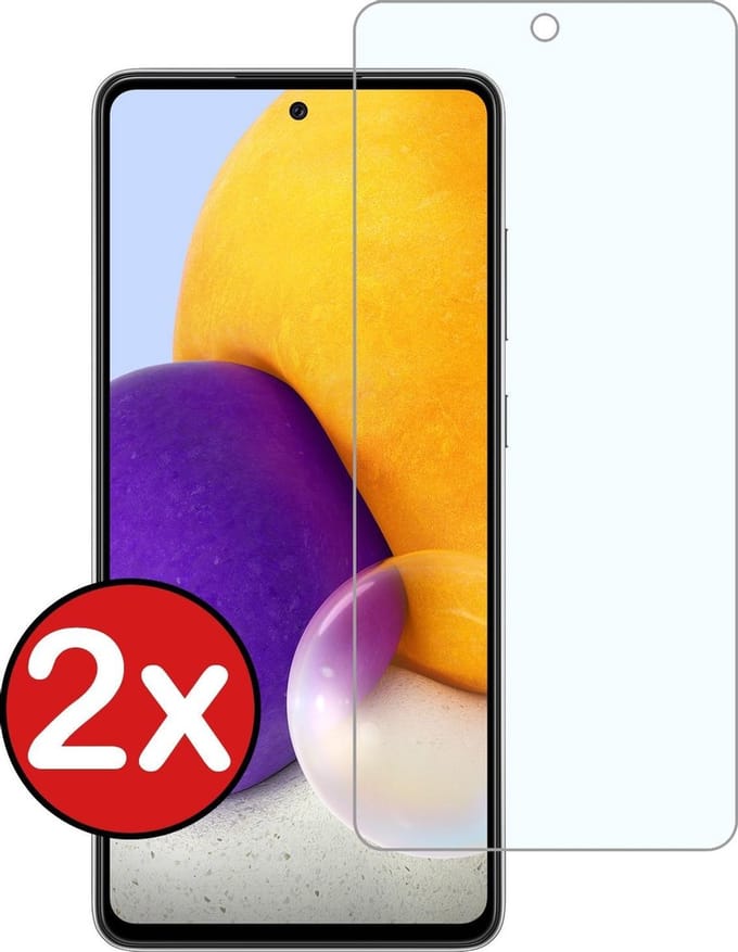 Screenprotector - 2 Stuks - Geschikt voor Samsung Galaxy A72 - Extra Sterk - Beschermglas - Gehard Glas - Tempered Glass - Screen Protector