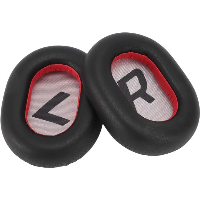 Vervangende Oorkussentjes Zacht Proteïne Leer Vervangen Oorschelpkussentjes voor Plantronics Backbeat Pro2 SE Voyager 8200 UC zwart