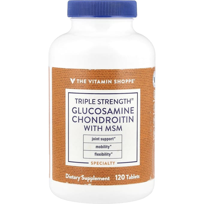 The Vitamin Shoppe, Glucosamine Chondroitin with MSM, Triple Strength, 120 Tablets