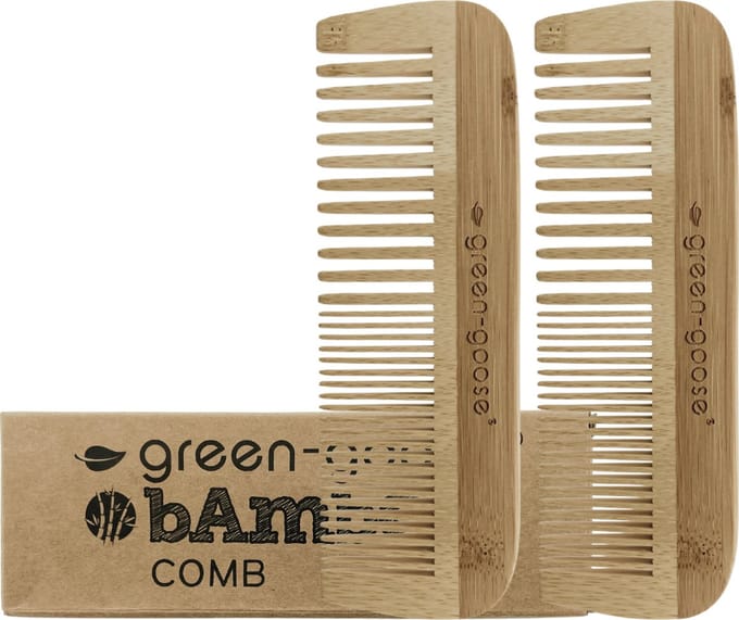 green-goose® Bamboe Kam - 2 Stuks - 100% Natuurlijk en Biologisch Afbreekbaar