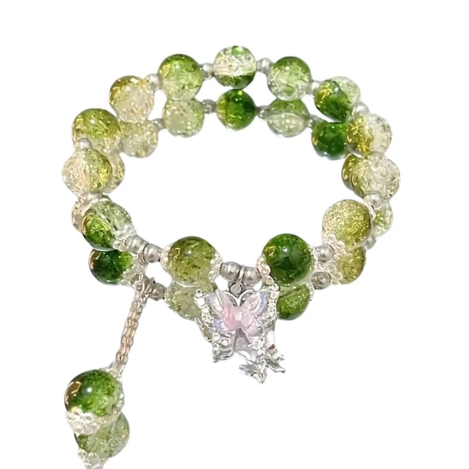 Livano Armband - Staal - Nep Zilver - Dames - Groen