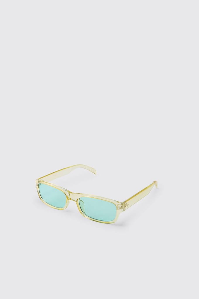 Retro Groene Plastic Getinte Zonnebril | Green