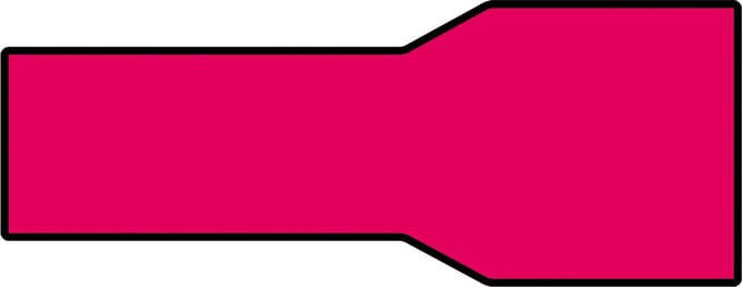 Carpoint Vlakstekerhuls 1541 Rood 6,3x0,8mm - 10 Stuks
