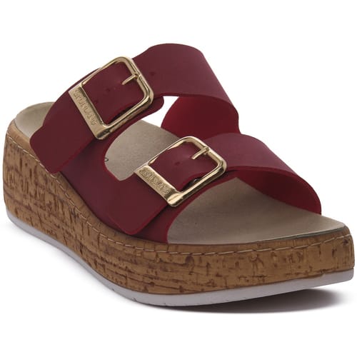 Sandalen met sleehak Grunland CE0293RUBINO
