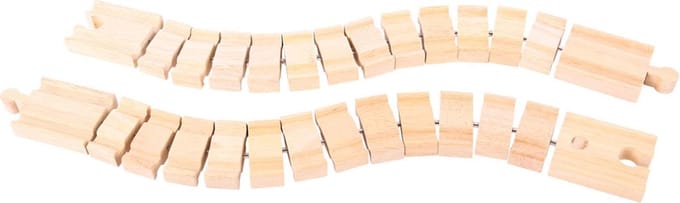 Bigjigs Wooden Rails - Flexible 2 pcs.