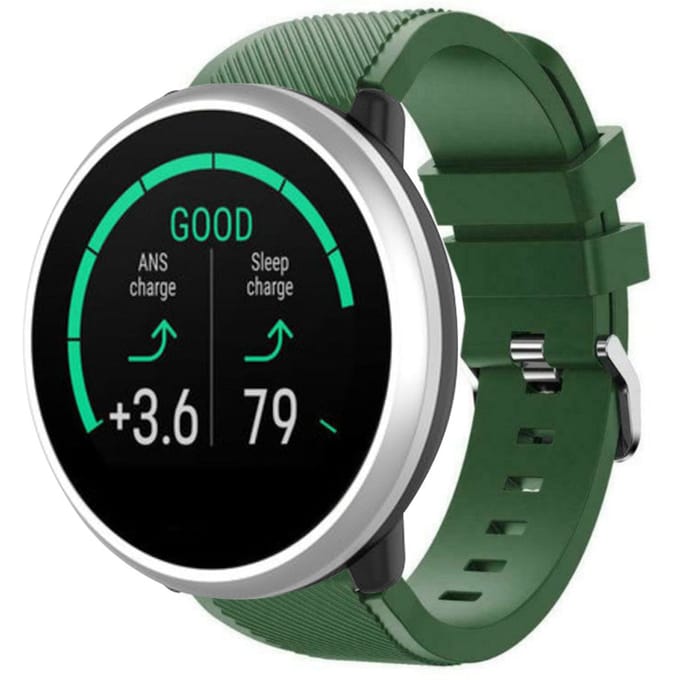 Polar Unite twill siliconen band (legergroen)