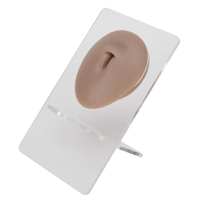 Siliconen Buikmodel 3D Piercing Oefenmodel Acupunctuur Display Zacht Navelmodel voor Onderwijs gray
