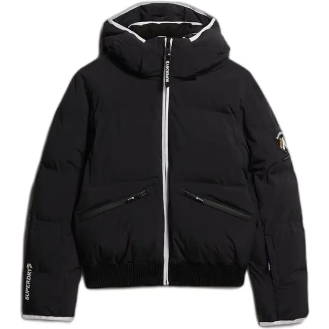 Superdry Skibomberjack met Capuchon Black Grootte: 36