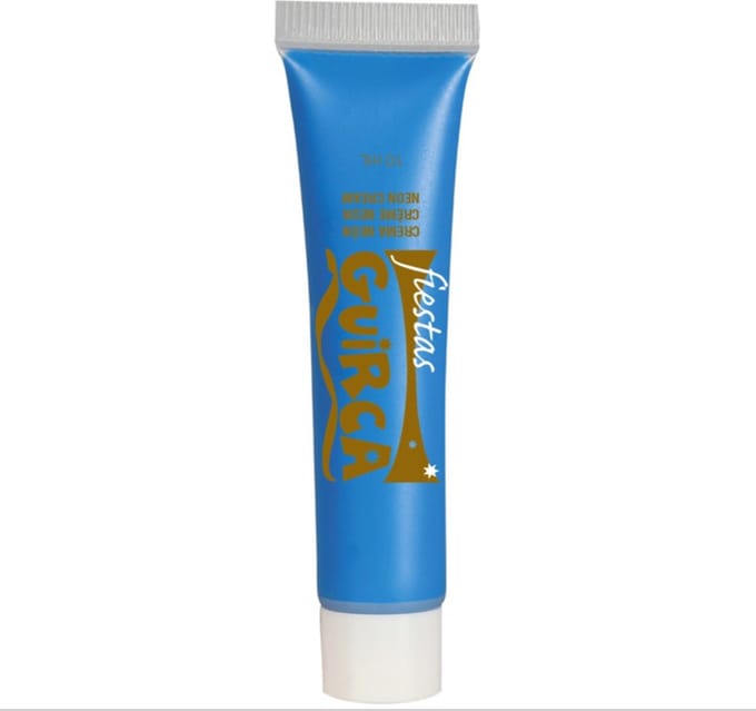 Fiestas Guirca - Neon Blauwe Make-up Tube 10 ml