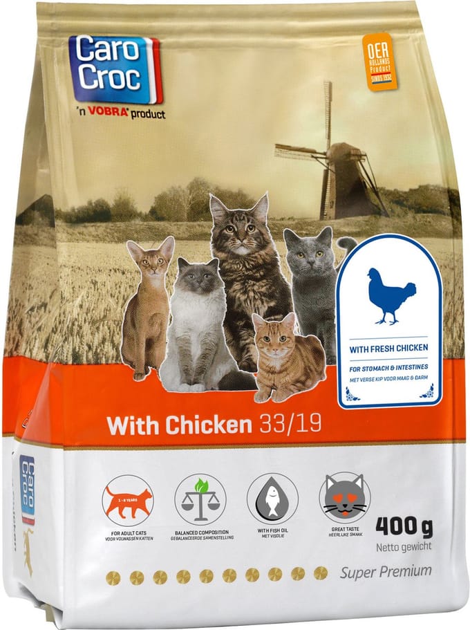 Carocroc With Chicken - Gevogelte/Rijst/Granen - Kattenvoer - 400 g