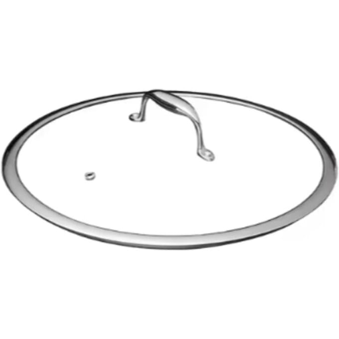 SOPHIOR Pannendeksel 24 cm van Gehard Glas - RVS-rand en Stoomventiel - Vaatwasserbestendig