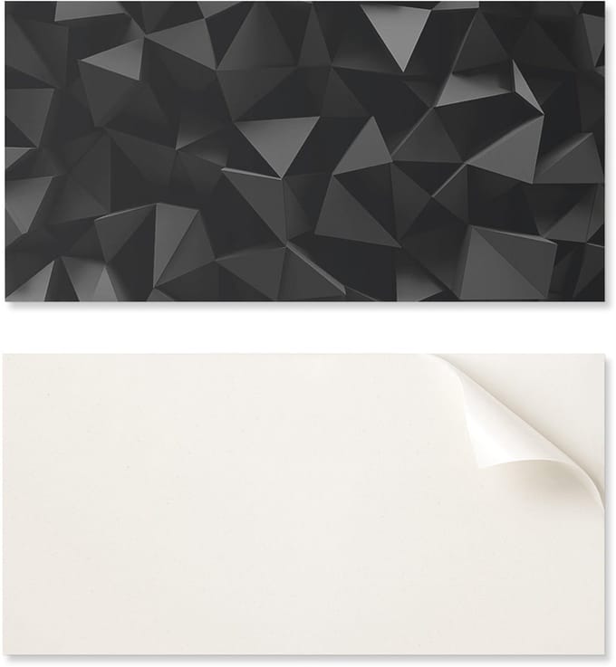 Set vinyl wandtegels met abstracte 3D-structuur, 10x40x20 cm