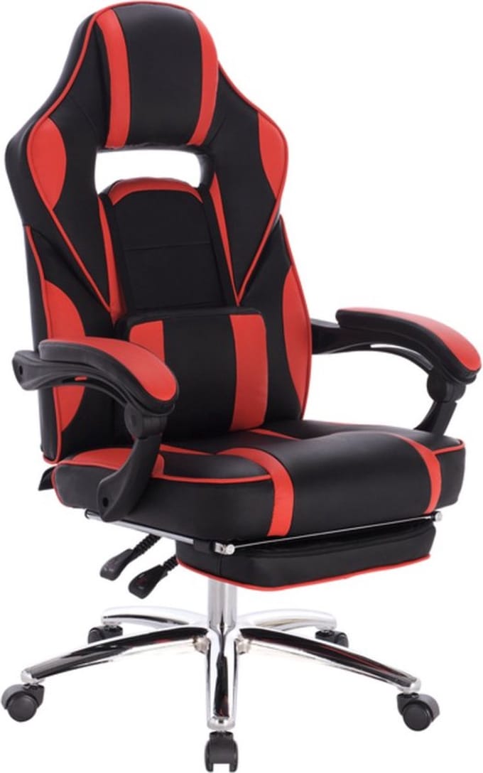 Bolt Edge Gamestoel - Leer - Met Rug- en Armleuning - In Hoogte Verstelbaar - Ergonomisch - Rood