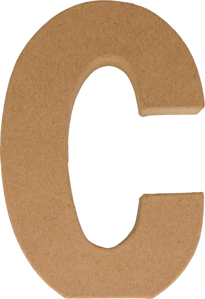Artemio letter C papier-maché 15 cm