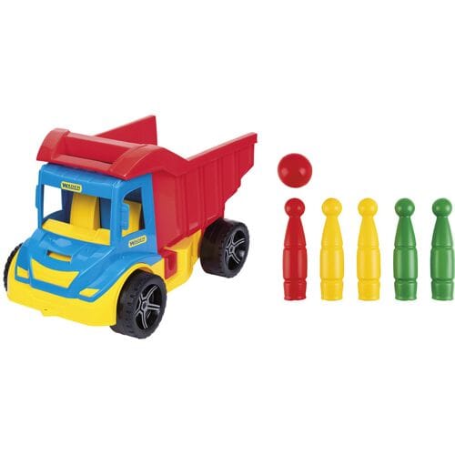 WADER Speelgoedauto (Multitruck met kegels)