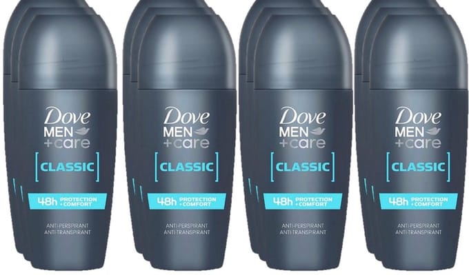 Dove Deo Roller - Men+Care Classic - Voordeelverpakking 12 x 50 ml