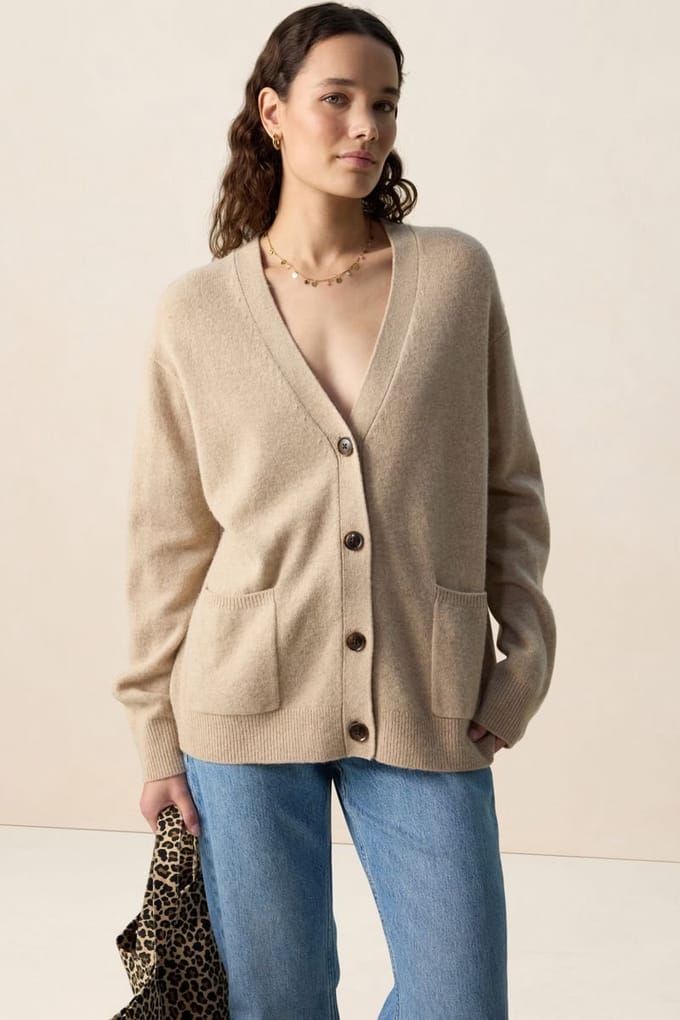 Sissy-Boy - Beige vest met V-hals