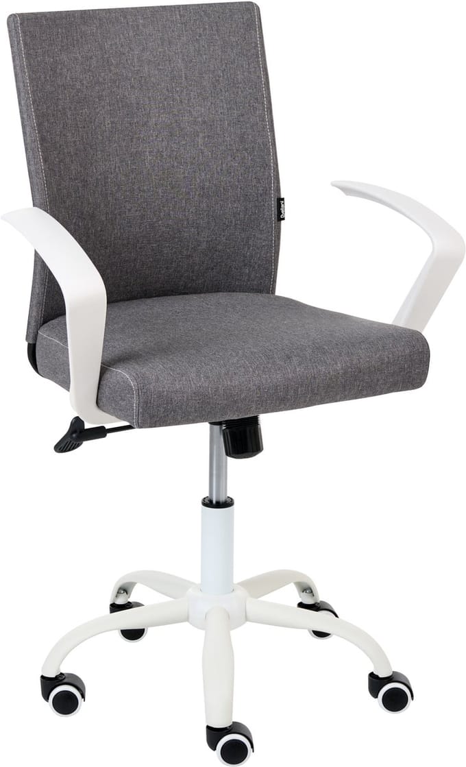 MODRA - Bureaustoel - Donkergrijs - Polyester