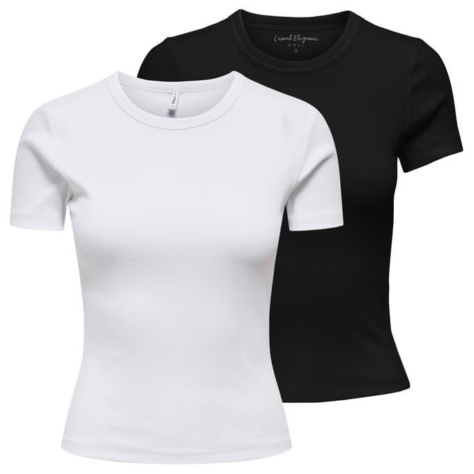 ONLY T-shirt ONLVAL O-NECK TOP Set van 2