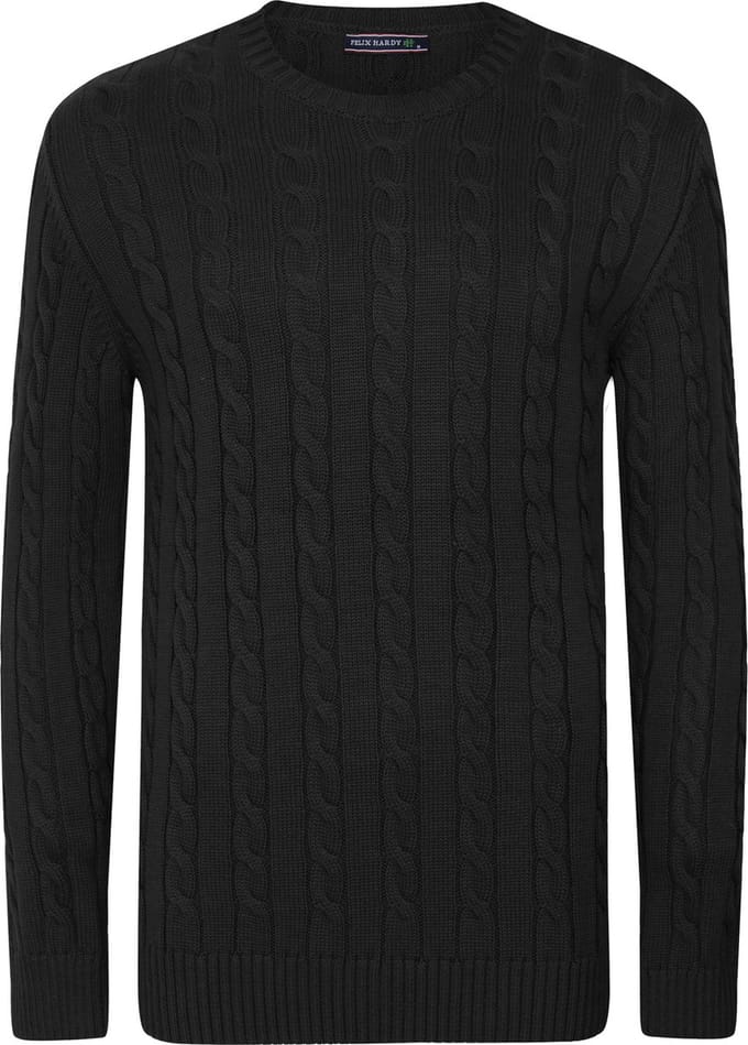 Felix Hardy Gebreide Trui - Sweater Heren Schwarz - 2Xl