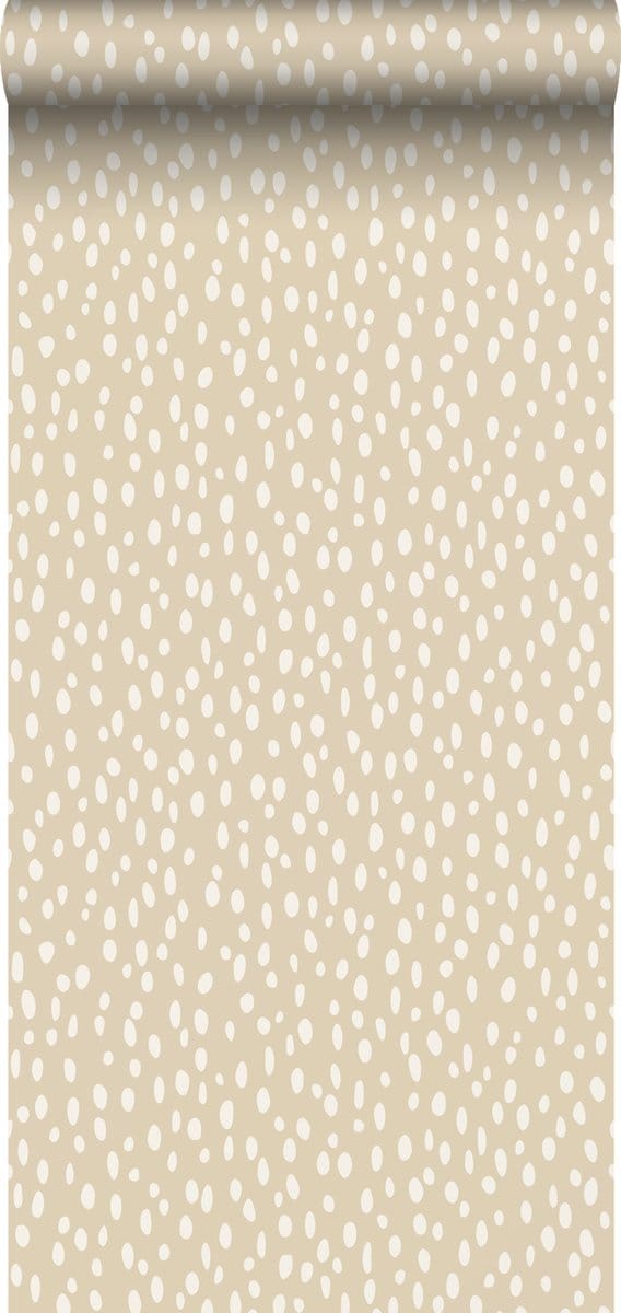 ESTAhome behang stippen beige - 53 cm x 10.05 m - 139554