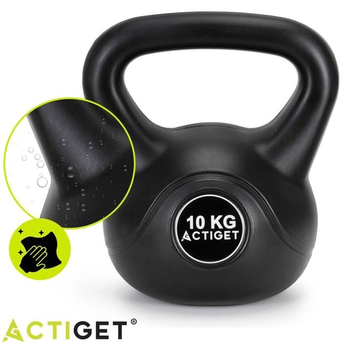 Actiget® Kettlebell | Kettle Bell | Zwart | 10 kg