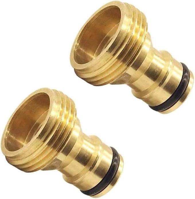 Dailygoods - Tuinslang Snelkoppeling Set van 2 - Messing