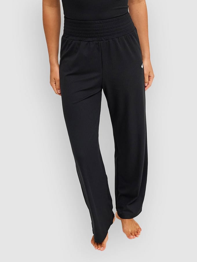 Roxy Rise&vibe Rib Smoked Broek Zwart XS Vrouw