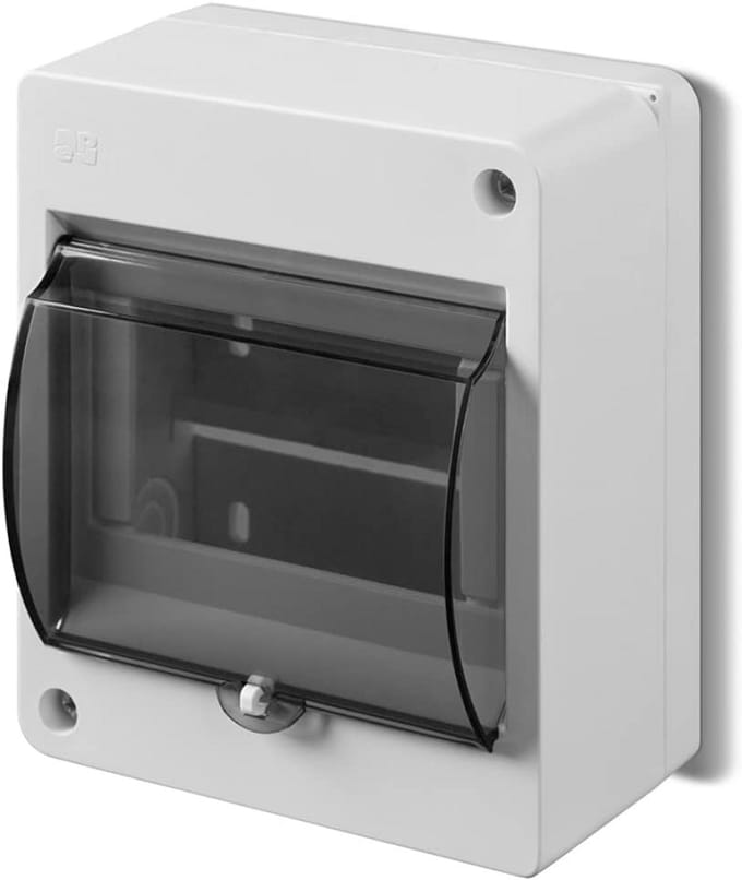 Verdeel kast - Zekeringkast - Stroom veilig verdelen - Compact formaat - 5 modules - Lichtgrijs