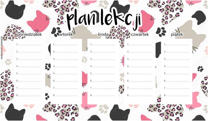 Wallvy Magnetische Lesrooster - Katten Design - 30x17,5 cm - Personaliseerbaar - Drooguitwisbare Marker