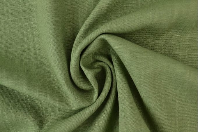 10 meter linnen viscose stof - Mosgroen - 150cm breed