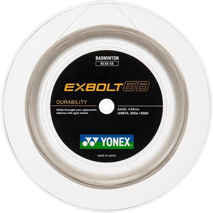 Yonex Exbolt-68 badmintonsnaar - coil 200 m - Wit