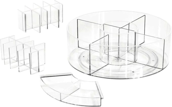 iDesign Draaiplateau voor make-up en cosmetica transparant - Sarah Tanno