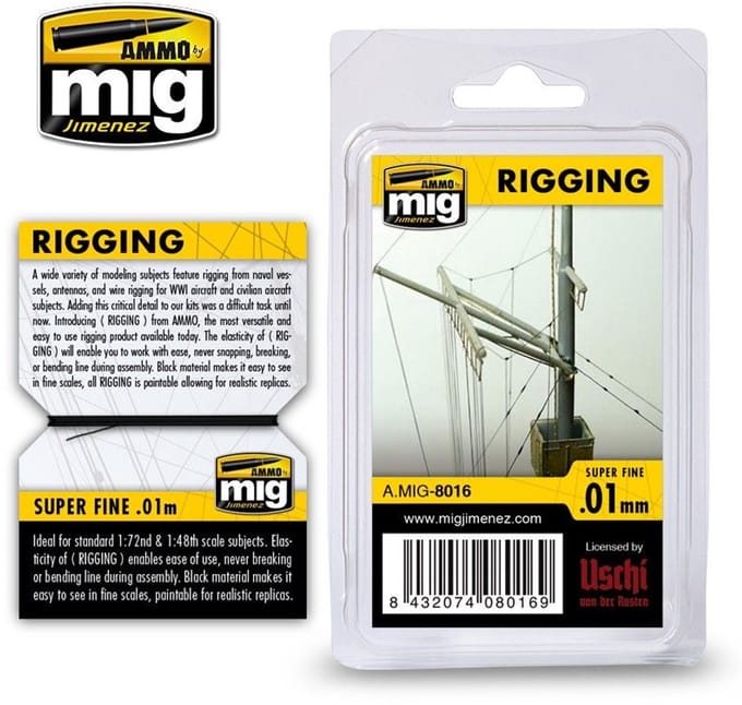 AMMO by Mig Jimenez Modelbouwdecoratie - MIG 8016 Rigging - Super Fine 0,01mm - 2 meters Kabel(s)