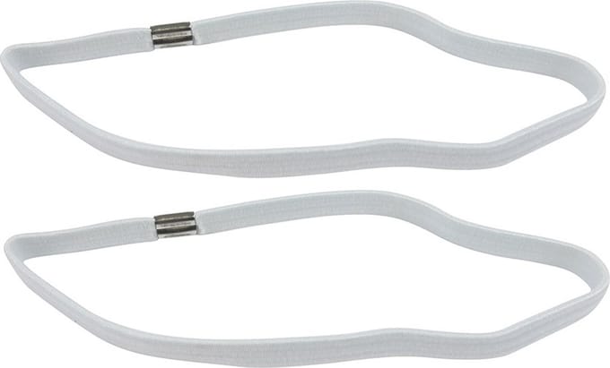 Haarband Elastiek Sport 1cm Wit