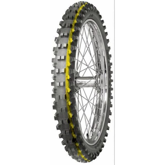 Mitas C-19 ( 90/90-21 TT 54R Rubbermengsel Super, Voorwiel, gelb )