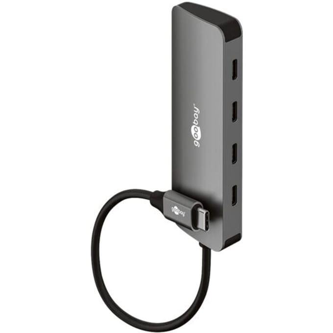 Goobay USB hub (USB-C) | 4x USB-C | USB3.1 10 Gbps | aluminium | 0,10 meter
