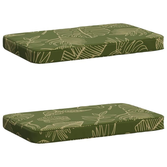 vidaXL - 2-delige - Bankkussens - VUGHT - 2 - pcs - 100% - Polyester - Blad - Design