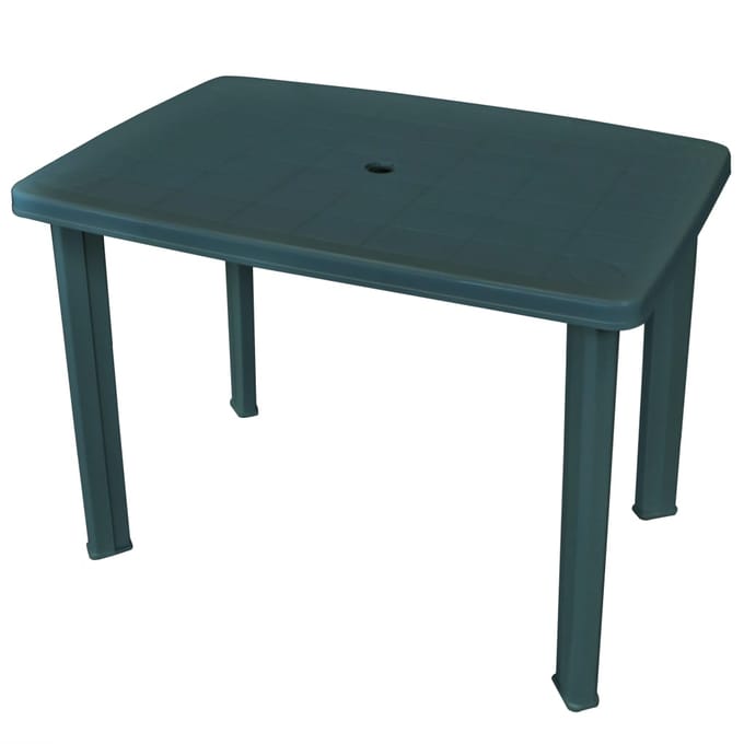 VidaXL tuin eettafel - kunststof, groen, 101 x 68 x 72 cm