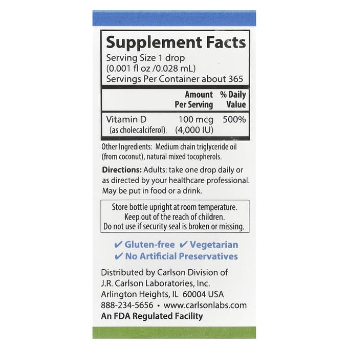 Super Daily® D3, 100Mcg (4.000 IE), 10,3 ml (0.35 fl oz)