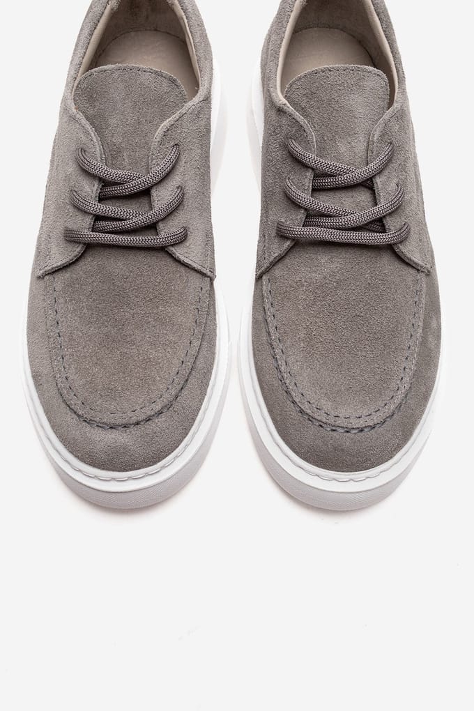Mareon Leren Veterschoen Sneaker