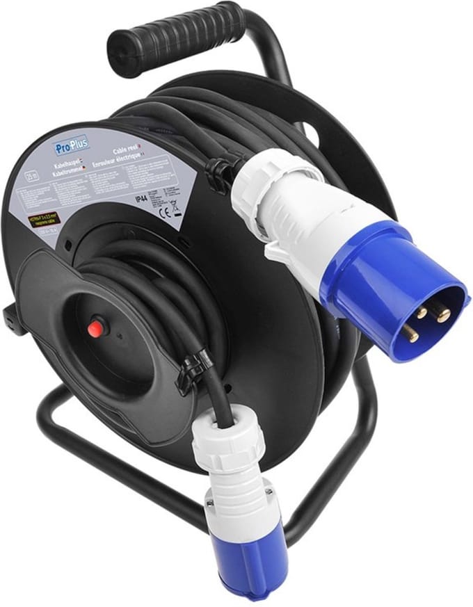 ProPlus Kabelhaspel - 25 meter - 230V CEE stekker - 3x2.5 mm² - Binnengebruik