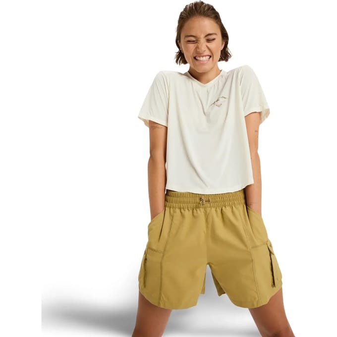Roxy Boundless Spirit Korte Sportbroek Beige S Vrouw